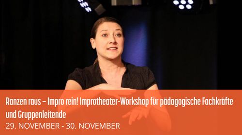 Ranzen raus – Impro rein! Improtheater-Workshop für pädagogische Fachkräfte und Gruppenleitende mit Stephanie Hunger von Improtheater Stuttgart